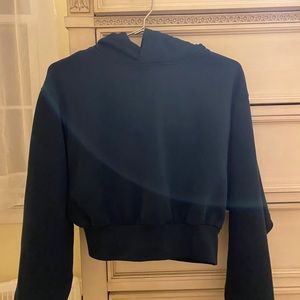 Aritzia navy TNA cropped hoodie COZYAF